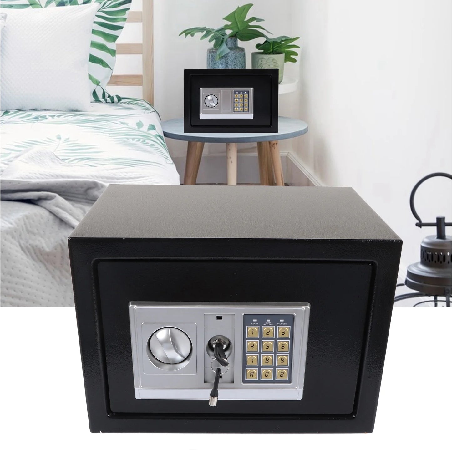 US Digital Safe Box Password and Key Unlocking Electronic Safe Case Multifunctional Home Security Cabinet Electronic Safe Box