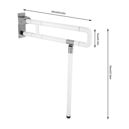 Flip Up Grab Bars for Bathroom Toilet Rails Handicap Grab Bars, Shower Safety Hand Rails for Elderly Bathtub Grab Bar