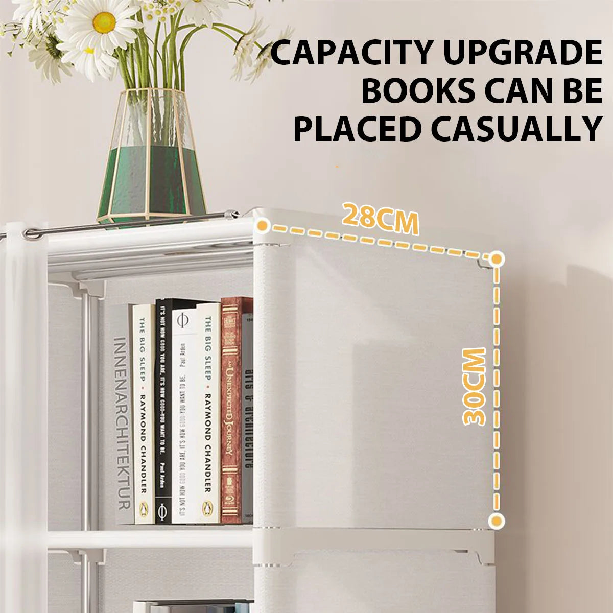 6/5 Layers Dustproof Wardrobe High Capacity Bedroom Open Storage Cabinet Simple Assembly Partition Bookshelf Closet Organizer