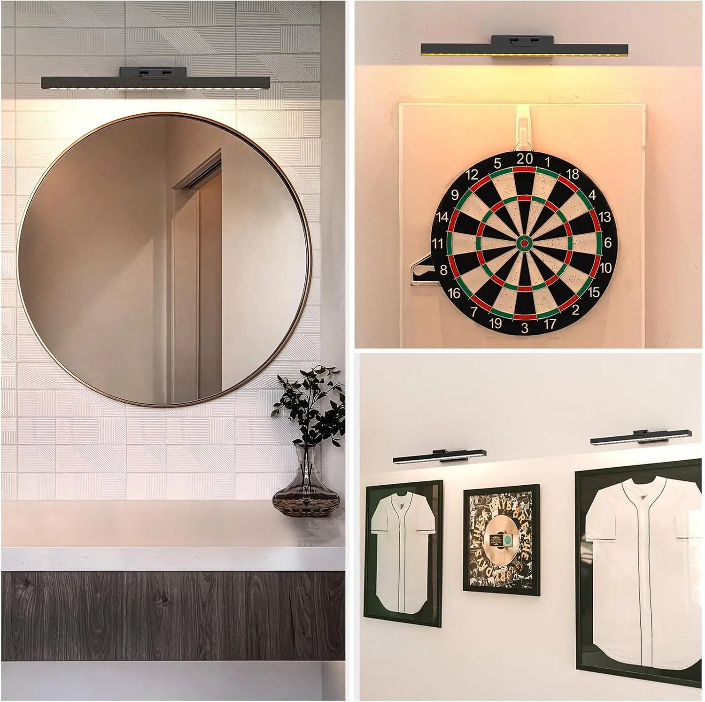 16in Wireless Art Light for Paintings CCT Dimmable Recharging Battery Picture Light with Remote Control for Gallery Dartboard