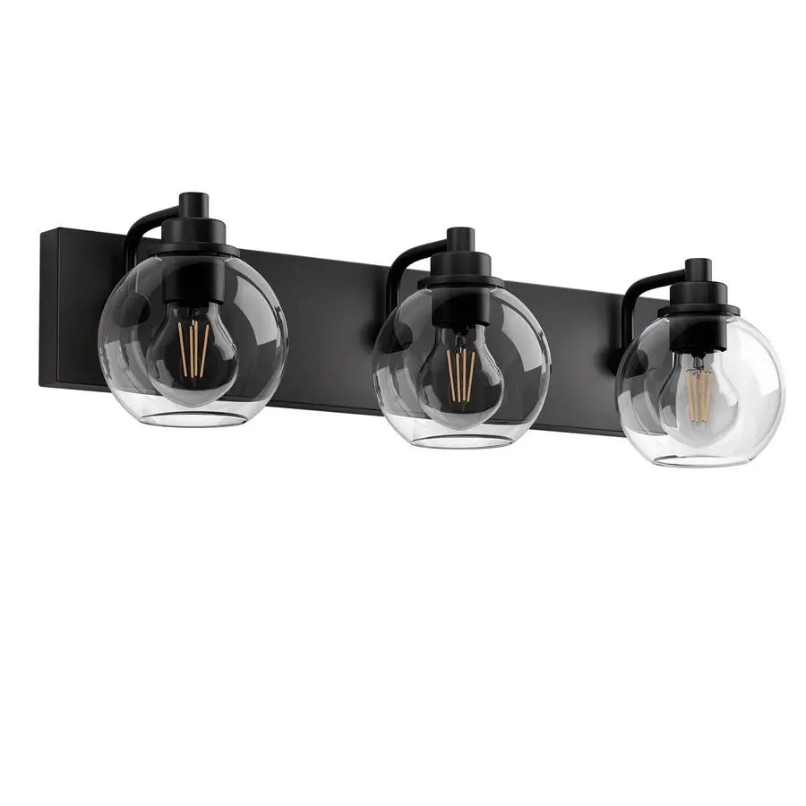 Bathroom Light FixturesMatte Black Vanity Lights for Bathroom, Modern Black Vanity Lights 3Light Bathrooms Lighting Fixtures Ove